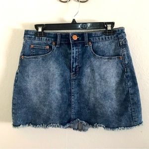 Mid-Rise Denim Mini-Skirt - SIZE 13